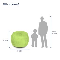 Lumaland Luxurious 4Ft Bean Bag Chair With Microsuede Cover Ultra Soft Foam Filling Washable Medium Bean Bag Sofa For Kids