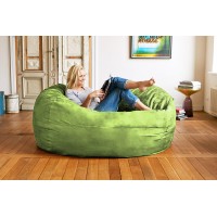 Lumaland Luxurious Giant 6Ft Bean Bag Chair With Microsuede Cover Ultra Soft Foam Filling Washable Large Bean Bag Sofa For K