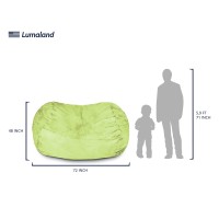 Lumaland Luxurious Giant 6Ft Bean Bag Chair With Microsuede Cover Ultra Soft Foam Filling Washable Large Bean Bag Sofa For K