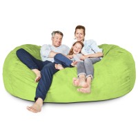 Lumaland Luxurious Giant 7Ft Bean Bag Chair With Microsuede Cover Ultra Soft Foam Filling Washable Jumbo Bean Bag Sofa For K