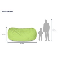 Lumaland Luxurious Giant 7Ft Bean Bag Chair With Microsuede Cover Ultra Soft Foam Filling Washable Jumbo Bean Bag Sofa For K