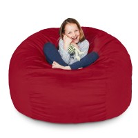 Lumaland Luxurious 3Ft Bean Bag Chair With Microsuede Cover Ultra Soft Foam Filling Washable Small Bean Bag Sofa For Kids T