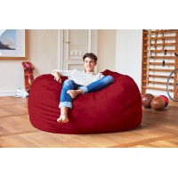 Lumaland Luxurious 5Ft Bean Bag Chair With Microsuede Cover Ultra Soft Foam Filling Washable Large Bean Bag Sofa For Kids T