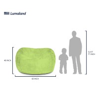 Lumaland Luxurious 5Ft Bean Bag Chair With Microsuede Cover Ultra Soft Foam Filling Washable Large Bean Bag Sofa For Kids T