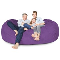 Lumaland Luxurious Giant 7Ft Bean Bag Chair With Microsuede Cover Ultra Soft Foam Filling Washable Jumbo Bean Bag Sofa For K