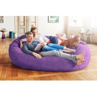 Lumaland Luxurious Giant 7Ft Bean Bag Chair With Microsuede Cover Ultra Soft Foam Filling Washable Jumbo Bean Bag Sofa For K