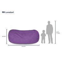 Lumaland Luxurious Giant 7Ft Bean Bag Chair With Microsuede Cover Ultra Soft Foam Filling Washable Jumbo Bean Bag Sofa For K