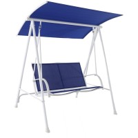 Garden Winds Replacement Canopy Top Cover For 2017 Maintstays 2-Person Swing- True Navy