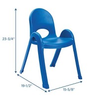 Childrens Factory Ab7713Pb Angeles Value Stack Kids Chair, Preschooldaycareplayroom Furniture, Flexible Seating Classroom Furniture For Toddlers, Blue, 13