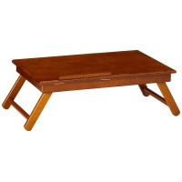 Winsome Anderson, Flip Top with Drawer, Foldable Legs Lap Desk, Teak, 25.37x13.78x8.06