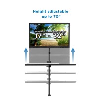 Mount-It! Computer Cart, Rolling Computer Desk, Mobile Desk Workstation With Monitor Mount For Up To 32