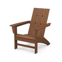 Polywood Ad420Te Modern Adirondack Chair Teak