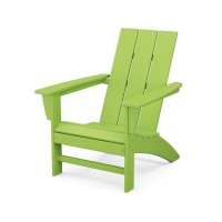 Polywood Ad420Li Modern Adirondack Chair Lime