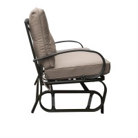 Kozyard Cozy Patio Glider Bench Outdoor Rocking Loveseat With Sturdy Frame And Cushioned Seats For Patio Yard Rocker Swing