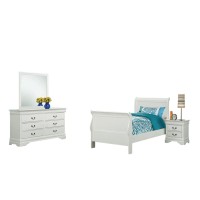 Louis Philippe Bedroom Set with Sleigh Headboard