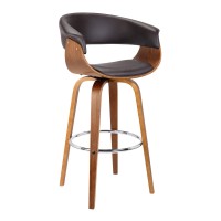 Armen Living Julyssa Mid-Century Swivel Bar Stool, 30