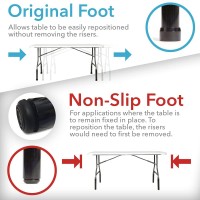 Lift Your Table Folding Table Risers, Easy-To-Use Bent Leg Folding Table Extensions, Bar Height (Non-Slip Foot), Raises Folding Tables 14??Inches. Durable, Sturdy. Set Of 4, Black, Made In The Usa