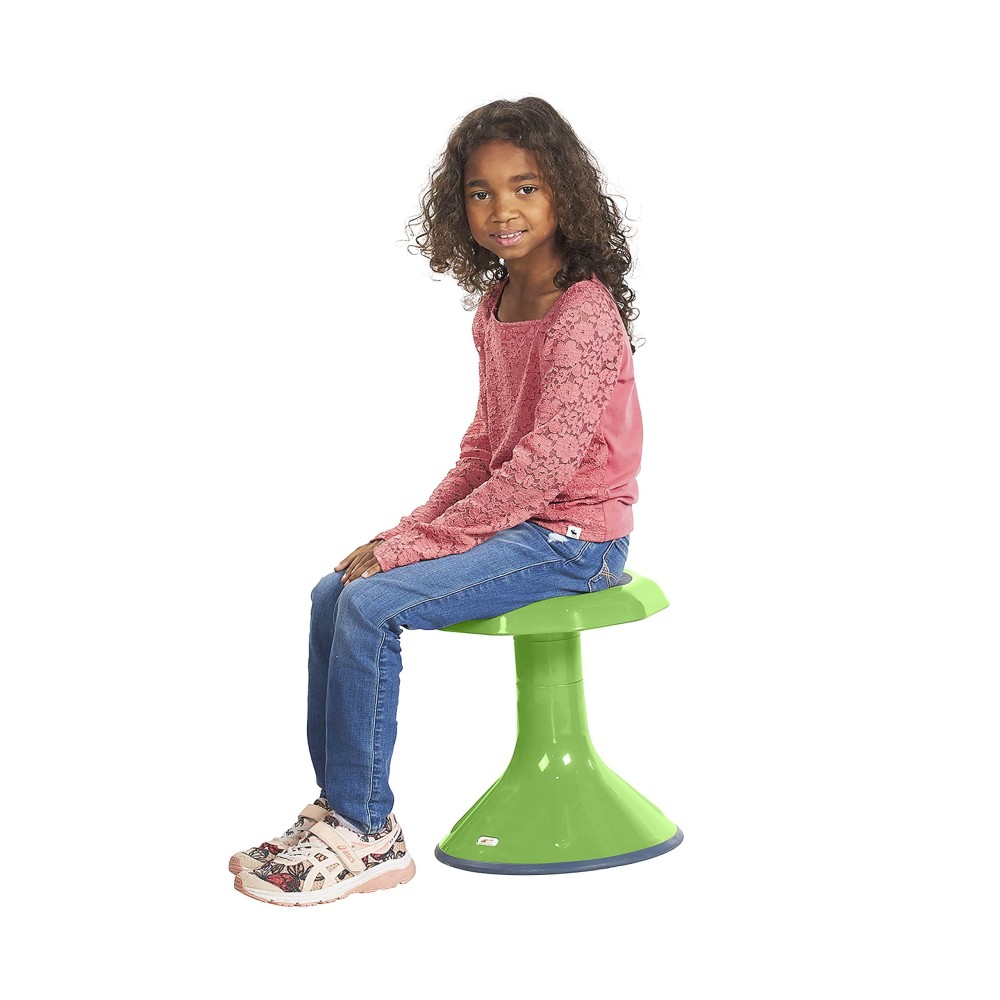 Ecr4Kids Ace Active Core Engagement Wobble Stool, 15-Inch Seat Height, Flexible Seating, Grassy Green