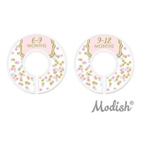Modish Labels Baby Clothes Size Dividers, Baby Closet Organizers, Size Dividers, Baby Closet Organizers, Closet Dividers, Clothes Organizer, Girl, Pink Mint, Confetti, Dots, Clean Modern (Baby)