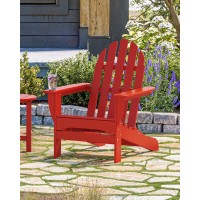 Polywood Ad4030Sr Classic Outdoor Adirondack Chair Sunset Red