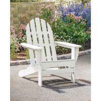 Polywood Ad4030Wh Classic Outdoor Adirondack Chair White