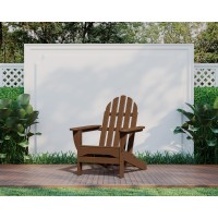 Polywood Ad4030Te Classic Outdoor Adirondack Chair Teak