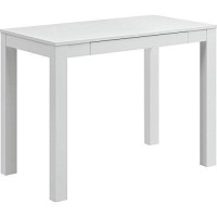 Mainstays Furniture New Parsons Desk With Drawer, Multiple Colors (White)