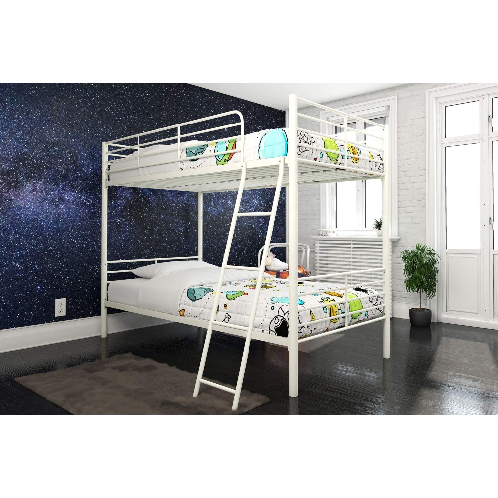 Dhp Tailor Convertible Bunk Bed, Converts To Two Twin Beds, Twin-Over-Twin, Black