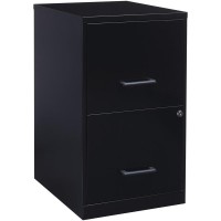 Scranton & Co Metal 2 Drawer Letter File Cabinet In Black