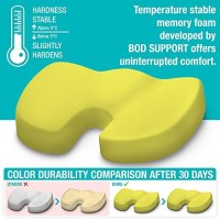 Bod Support Seat Cushion With Straps - Seat Cushion For Desk Chair, Car Seat Cushion, Office Chair Cushion Tailbone Pain Relief Cushion Design To Relieve Sciatica Coccyx From Prolonged Sitting (Black)