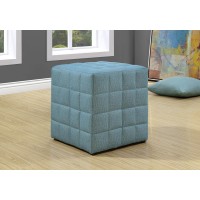 Monarch Specialties Ottoman Cube Chair Modern Tufted Cube Ottoman Linen Gold