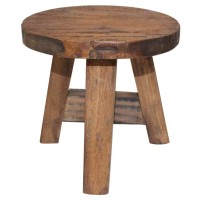Vidaxl Stool, Ottoman For Dining Room Living Room Hallway Home Office, Foot Rest, Footstool Side Table, Farmhouse Style, Solid Reclaimed Wood