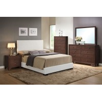 Homeroots Pu, Rubber Wood (20%), Md Full Bed (Panel), White Pu