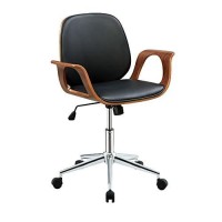 Benjara Benzara Adjustable Office Chair, Black And Brown,