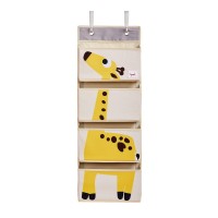 3 Sprouts Hanging Wall Organizer- Storage For Nursery And Changing Tables, Giraffe