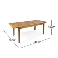 Christopher Knight Home Wilson Outdoor Expandable Acacia Wood Dining Table , Teak Finish