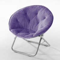 Urban Lifestyle Faux Fur Saucer Chair Purplesilver 22 D X 32 W X 29 H