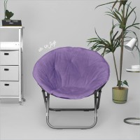 Urban Lifestyle Faux Fur Saucer Chair Purplesilver 22 D X 32 W X 29 H