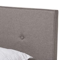 Baxton Studio Hampton Modern And Contemporary Light Grey Fabric Upholstered Full Size Bed