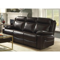 Acme Corra Faux Leather Reclining Sofa in Espresso