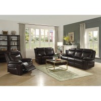 Acme Corra Faux Leather Reclining Sofa in Espresso