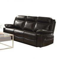 Acme Corra Faux Leather Reclining Sofa in Espresso