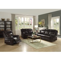 Acme Corra Faux Leather Reclining Sofa in Espresso