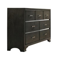 Acme Carine 7 Drawer Wooden Dresser In Gray