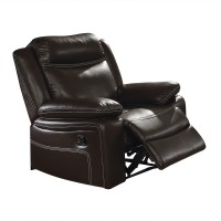 Acme Corra Faux Leather Recliner in Espresso