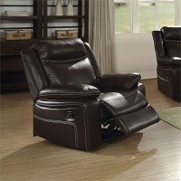 Acme Corra Faux Leather Recliner in Espresso