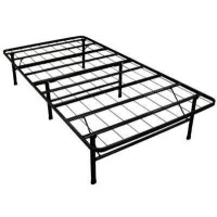 Best Price Mattress 18 Inch Metal Platform Beds W Heavy Duty Steel Slat Mattress Foundation No Box Spring Needed Black