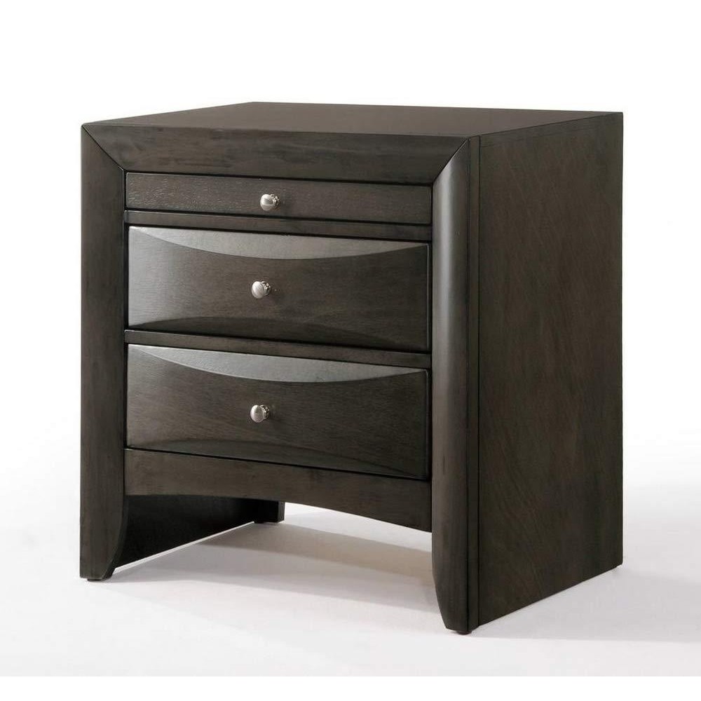 Acme Ireland 2 Drawer Nightstand In Gray Oak