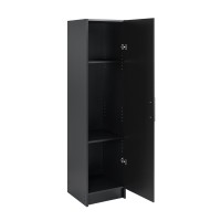 Prepac Elite 16 Narrow Cabinet 16 W X 65 H X 16 D Black