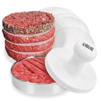 Bbqaid Porcelain Burger Press 5 Round Burger Smasher For Grilling Evenly Stuffed Burgers Hamburger Press Patty Maker Perfe